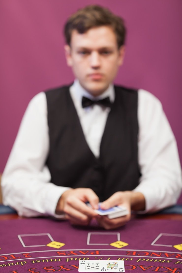 kutaslot mobile app interface showing live-dealer blackjack table