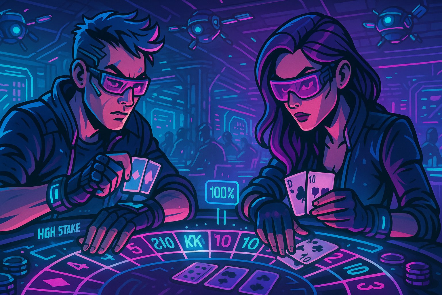 Galactic Gems slot game displayed on mobile phone, tablet, and desktop screens showing responsive design